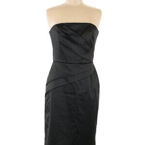 White House Black Market Cocktail Midi Sheath Strapless